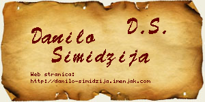 Danilo Simidžija vizit kartica
